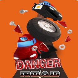 Danger Road Car Racing Game 2D