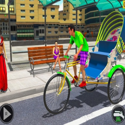 Bicycle Tuk Tuk Auto Rickshaw Free Driving Game